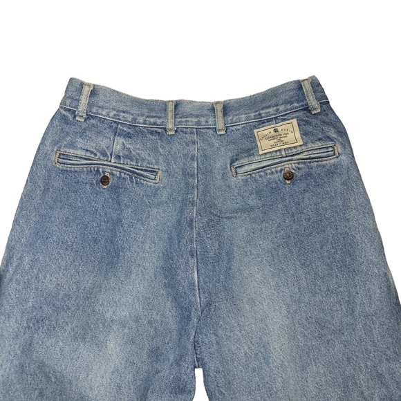 80s Calvin Klein Jeans Mens 31 Blue Denim Straight Leg Pleated 80s USA Made - Picture 4 of 13